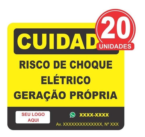 20 Placas Geração Própria Energia Solar Personalizada 25x23