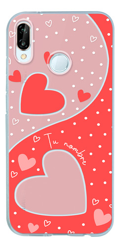 Funda Para Huawei Para Mujer Corazones Con Tu Nombre