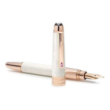 Pluma Fuente Montblanc Original De La Colección Mozart Rosé