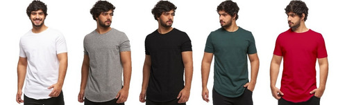 Kit 05 Camisetas Masculina Camisa Oversized Longline Swag C1