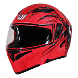 Casco Abatible R7 Racing Unscarred Spider Doble Mica Dot