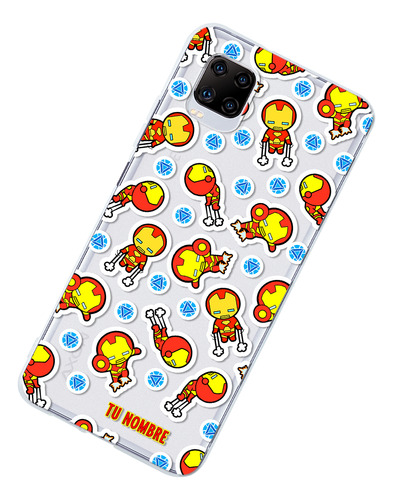 Funda Para Zte Marvel Iron Man Tu Nombre Personalizado