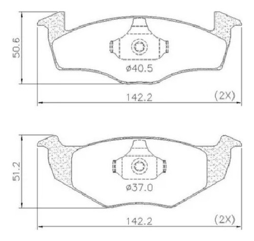 Pastilla Freno Plasbestos Vw Polo Classic / Polo 1.9d Del.