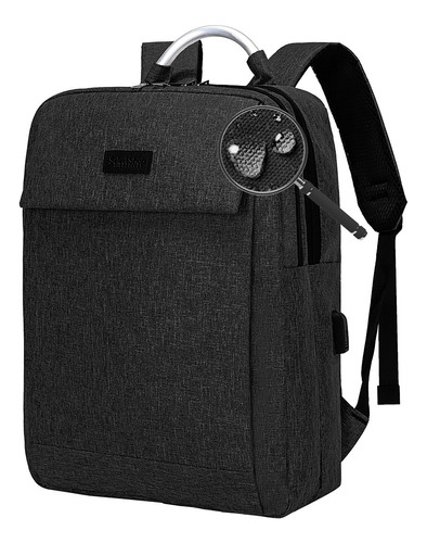 Mochila Antirrobo Impermeable Escolar Con Contraseña Y Usb Color Negro Diseño De La Tela Ea3c