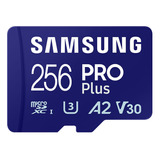  Cartão De Memória Micro Sd Samsung Pro Plus 256gb 4k