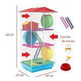 Kit 2unid Gaiola Para Hamster 3 Andares Play Ground