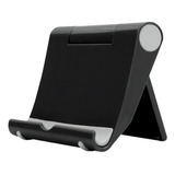 Suporte Dobrável De Plástico De Mesa Para Celular E Tablet Cor Preto