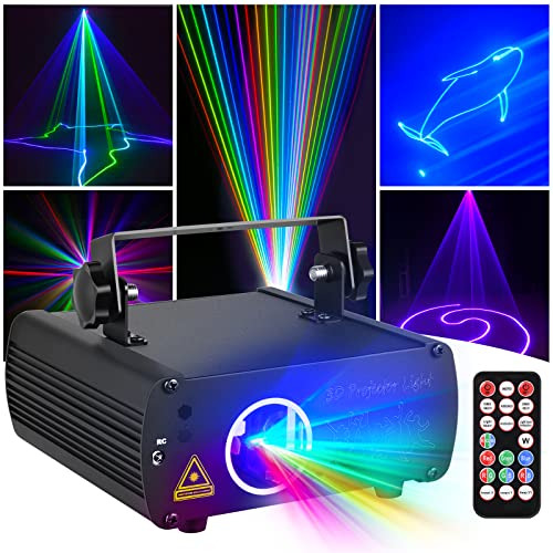 Láser Dj 3d Rgb, Activado Por Sonido, Control Remoto - Bar,