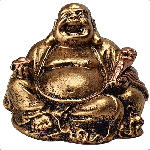 Mini Buda Chines Amuleto Da Sorte Resina Dinheiro Alegria 