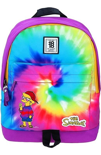 Mochila Con Portalaptop Los Simpsons Chenson 1818 Original Lisa Homero Bart Simpson Krusty Escuela Oficina Backpack Juvenil Matt Groening