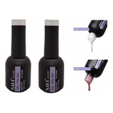 Kit X2 Gel Uv Led Esmaltado Semi Navi V. Lactea Blanco+ Rosa