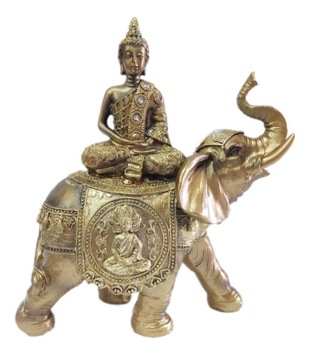 Buda Tibetano Con Elefante - Atrayente De Abundancia Y Salud