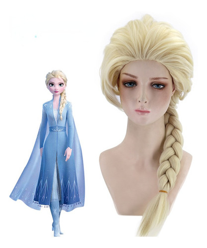 Frozen Elsa Princesa Peluca Halloween Cosplay Vestir