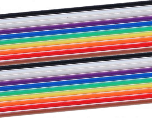 Pack 4x Rollo Cable Plano 20 Vías Colores 30 Metros Awg 2-p