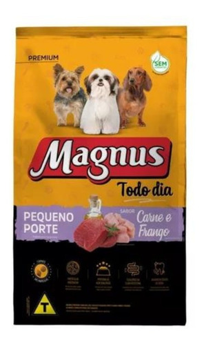 Magnus Todo Dia Pequeno Porte Ração Sabor Carne/frango 20kg