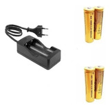 Kit Carregador Duplo+4 Baterias 18650 3,7/4,2v 9800mah