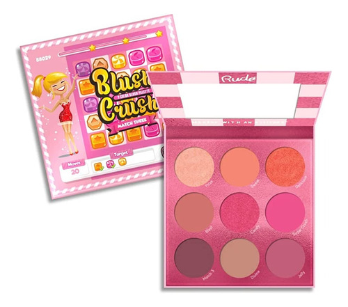 Rude Paleta De Maquillaje Sombra De Ojos Blush Crush