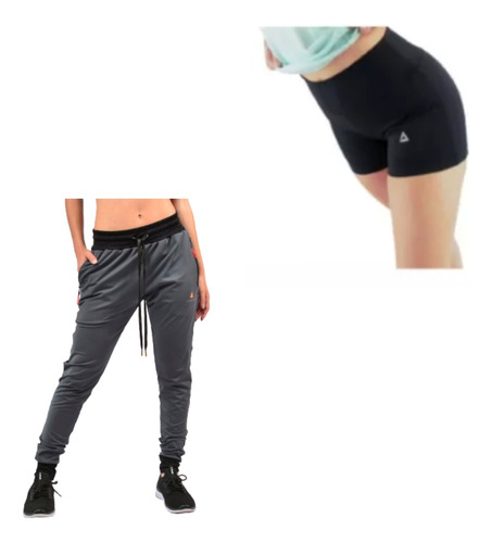 Pantalon Deportivo Chupin Lycra Dama Puño Gs +calza Corta Ng