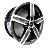 Rodas Scorro Vw Golf Polo Fox Aro 15 5x100 (jogo)+bicos Cor Preto Diamantado