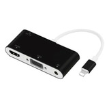 Convertidor Para Lightning A Hdmi Vga Cable Adaptador De Aud