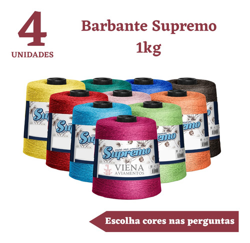 Kit Barbante Supremo 1kg 4 Unidades Nr 6 Ou 8 Promoção