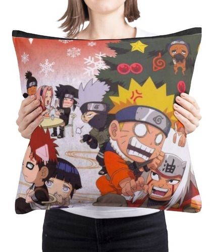 Cojin Almohada Personajes Naruto Navideño Anime Diseño Arte 