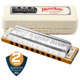 Gaita Marine Band 1896 Hohner C Dó Com Estojo E Nfe