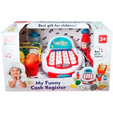 Caja Registradora De Juguete Unisex Cash Register Accesorios Color Rojo