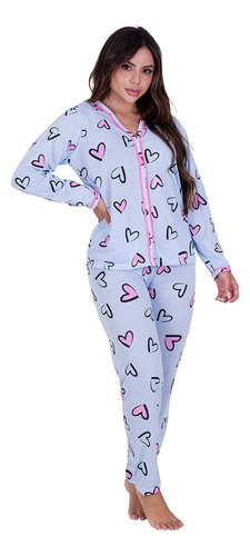 Kit 2 Pijama Longo Amamentação Idoso Pós Cirurgia Pós Parto