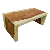 Mesa De Centro Rústica Madera De Parota Solida Pieza Única 