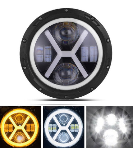 Faro Led 7 PuLG Angel Hypx Jeep Wrangler Toyota Harley Vocho