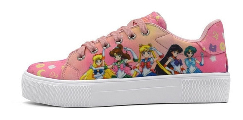 Sailor Moon Scouts Anime Cosplay Tenis Agujeta 