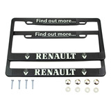 Porta Placas Renault Auto Camioneta Reflejante Cubre Pijas 