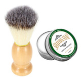 Conjunto De Pincéis De Espuma De Barba Com Creme De Barba M