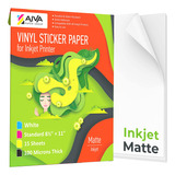 Papel Adhesivo De Vinilo Imprimible Para Impresora De Inyec.