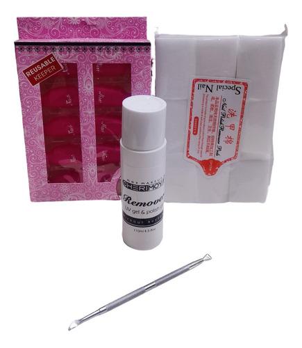 Kit Removedor Uv Gel , Esmaltado Permanente, Manicure