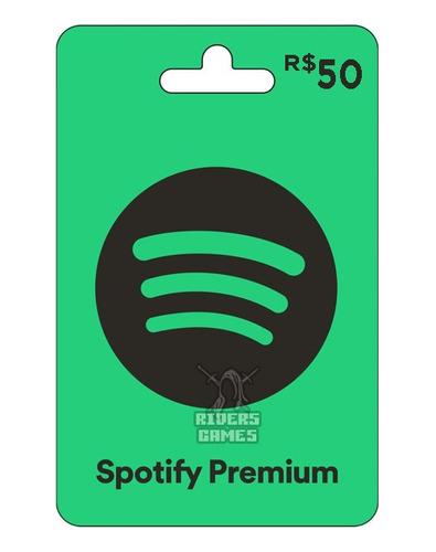 Card Vale Presente Pré-pago Spotify R$ 50 Digital Giftcard
