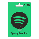 Card Vale Presente Pré-pago Spotify R$ 50 Digital Giftcard