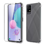 Funda Transparente Antishock Tpu Para Tcl 405 408 + Vidrio