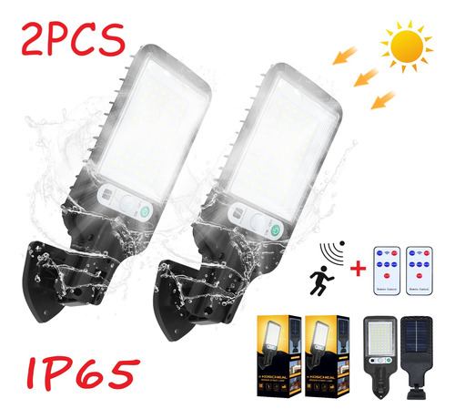 Lamparas Solares Luz Exterior Led Para Foco Sensor 2pcs