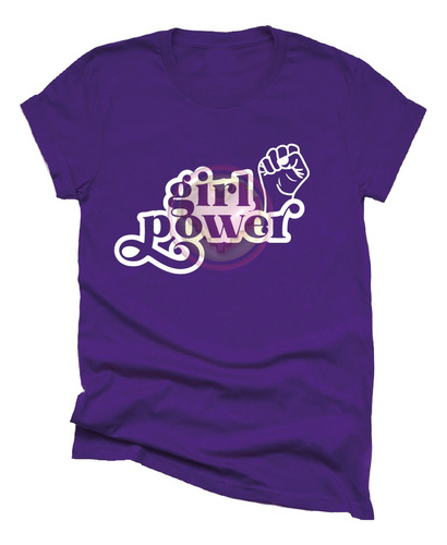 Playera Puño Feminista Morada Girl Power