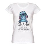 Playera Camiseta Stitch Ohana Significado Familia + Regalo