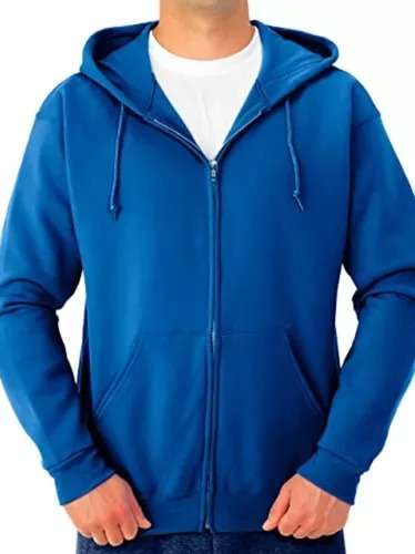 Campera Buzo Capucha C/cierre Bolsillos Algodon 100% Friza