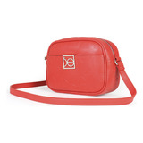 Bolsa Crossbody Para Mujer Cloe Mediana Diseño Monograma Color Rojo