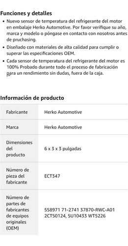 Sensor De Temperatura Motor Honda Acura Civic Fit Accord Foto 4