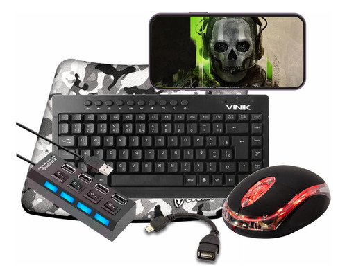 Mobilador Teclado E Mouse Para Celular Lol Pugb Free Fire