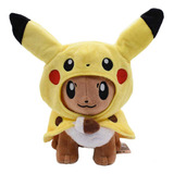 Evee De Peluche Con Disfraz Pikachu Pokémon Importado Kawaii