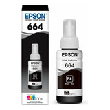 Tinta Epson Original T664 L355 L380 L395 L495 L1300 Negra