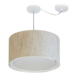 Lustre C/ Desvio De Centro Md-4313 Cupula 45x30 Rustico Bege