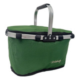 Canasta Térmica Plegable 23l Waterdog Cooler Personal Manija Color Green